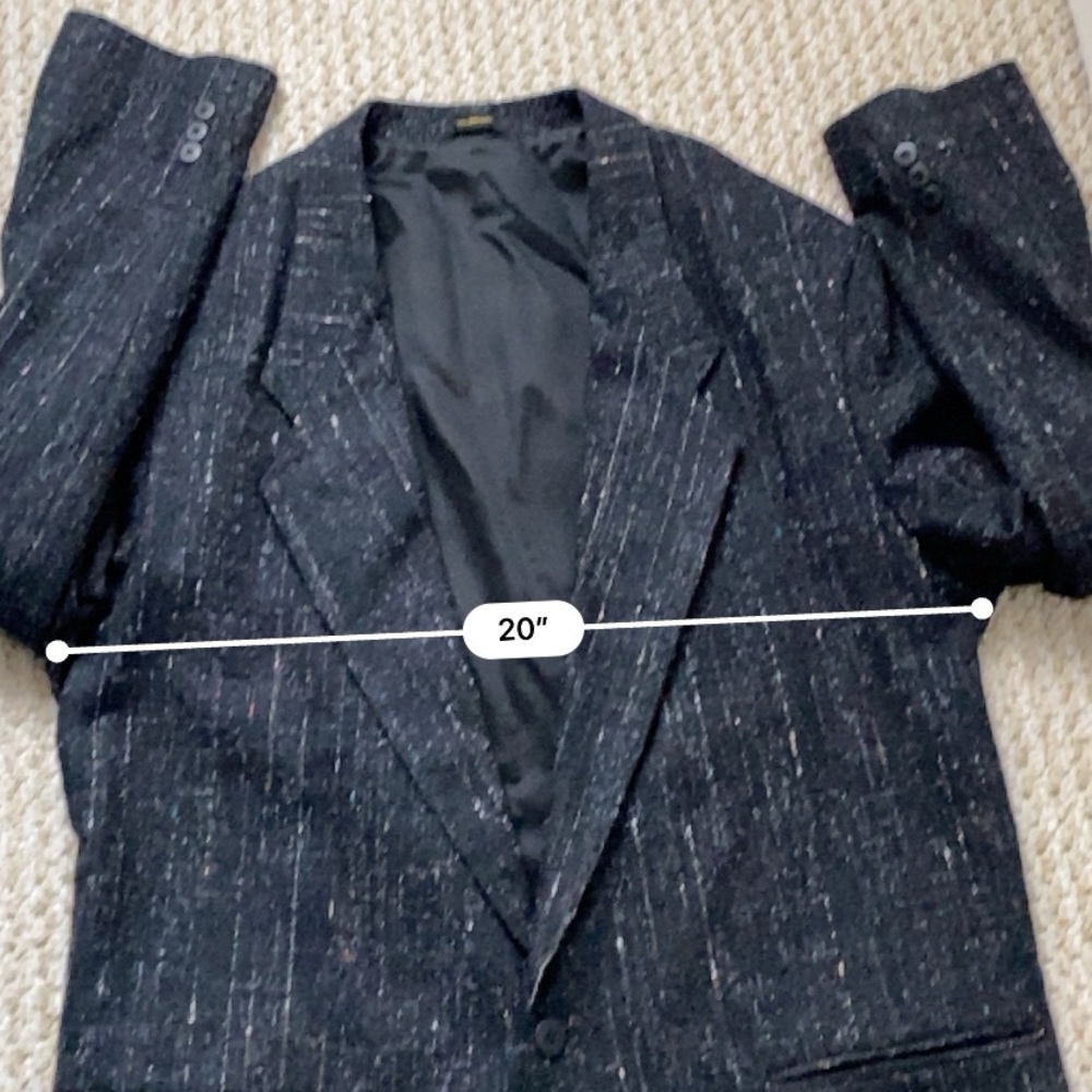 COTLER | Vintage Sports Coat Charcoal Gray Wool Blend Jacket Size 40 - Picture 5 of 11